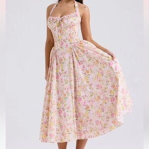 House of CB - Adabella Halter Midi Dress (Size L) - NEW WITH TAGS! NEVER WORN!